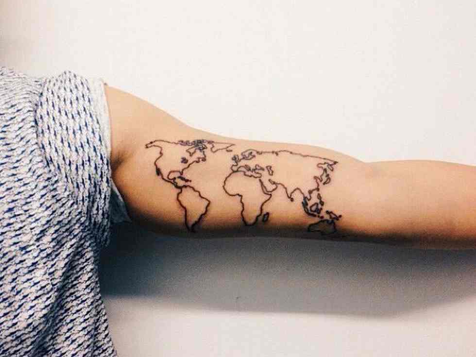 12 Map Tattoo Designs for a New Yr