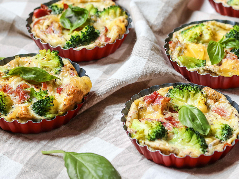 Egg, Broccoli, and Ham Muffins