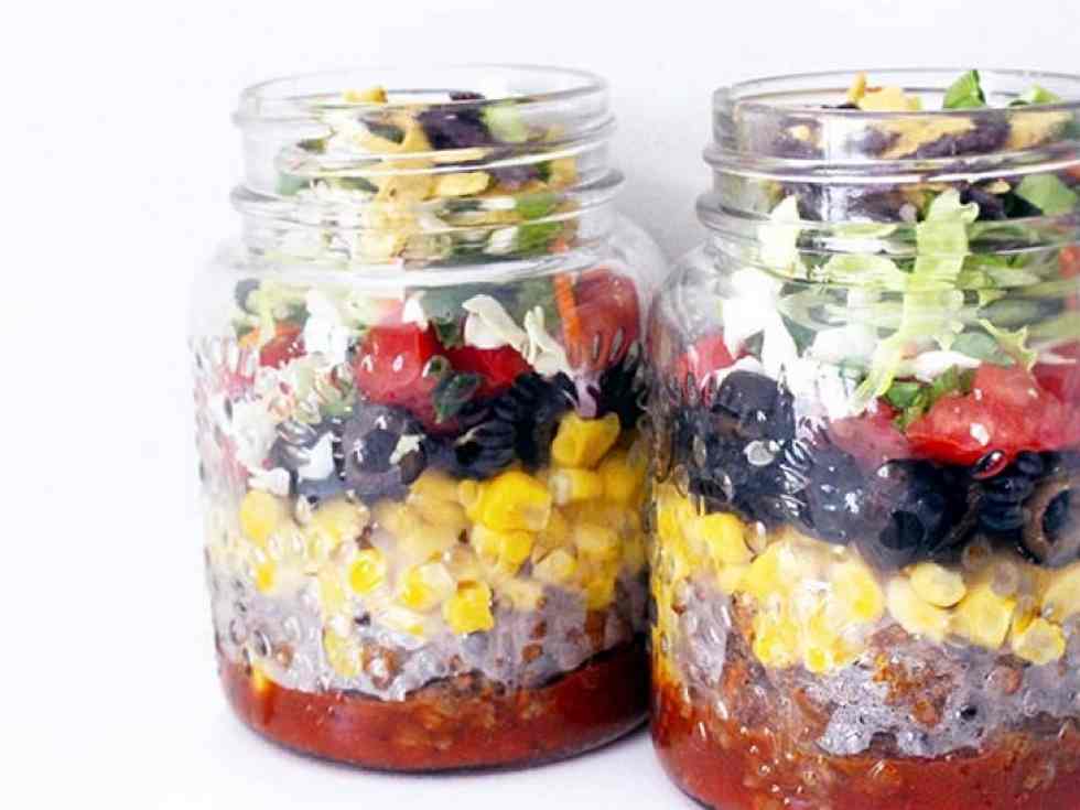 Mason Jar Taco Salad